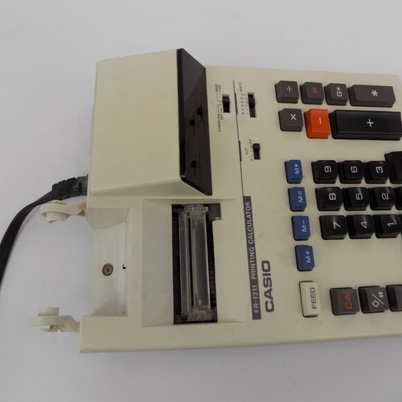 Casio FR-1211 Printing Calculator 10 Key Power Works Made in Japan PARTS - Picture 6 of 8